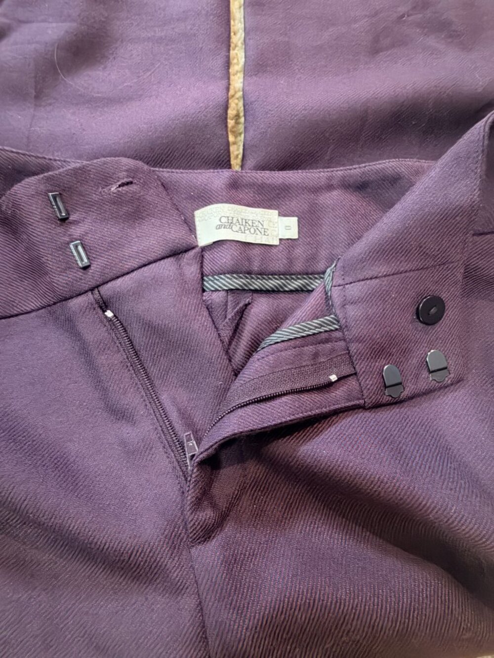 Chaiken and Capone Purple Wide Leg Trouser Pants